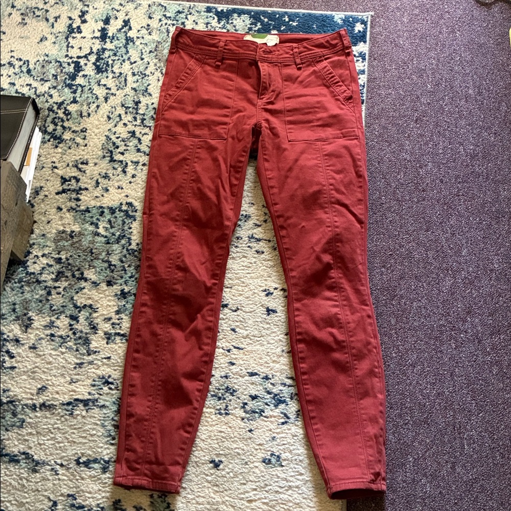 Anthropologie Brick Red Pants